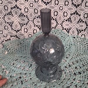 Elegant Gray Glass Vase